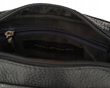 Listonoszka męska skórzana T-225 czarna