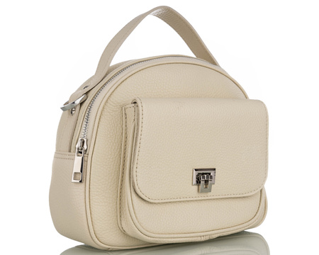 Torebka damska skórzana kuferek Canaletto T-727beż