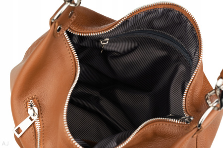 Worek damski skórzany T-MQ camel