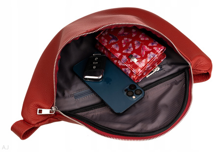 Saszetka damska skórzana S-PA L czerwony