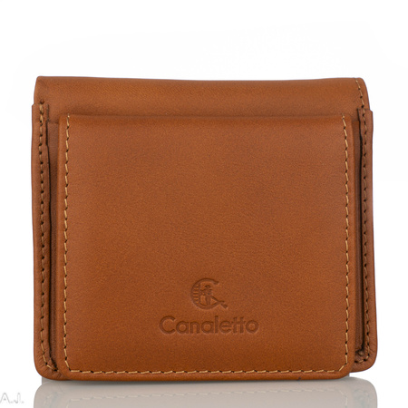 Portfel skórzany z kominkiem Canaletto P-1008 brąz RFID
