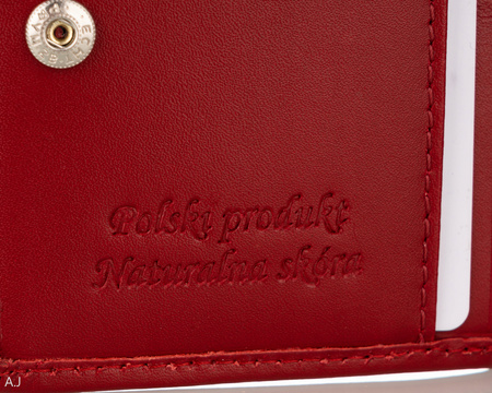 Portfelik damski skórzany Canaletto P-1031 czerwony