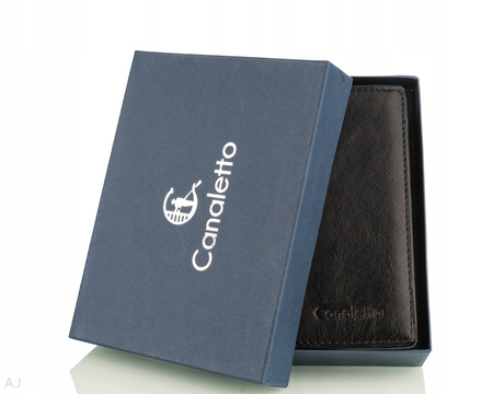 Portfel męski skórzany Canaletto P-1555 czarny