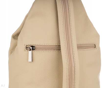 Plecak damski skórzany PL-LED beż