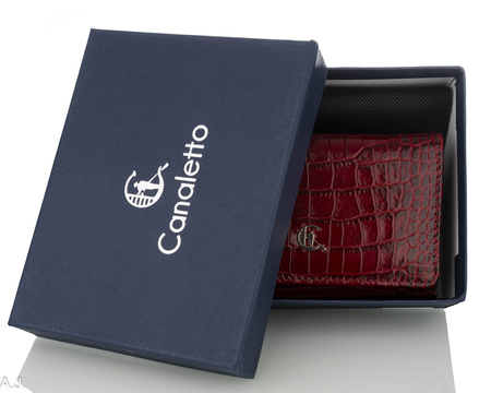 Portfel damski skórzany Canaletto P-1225 czerwony