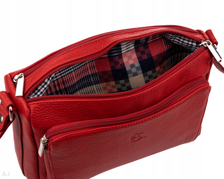 Torebka damska skórzana Canaletto T-812 czerwony