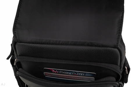 Listonoszka męska skórzana T-151 czarny