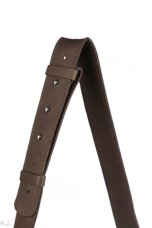 Nerka damska skórzana przewieszka brąz