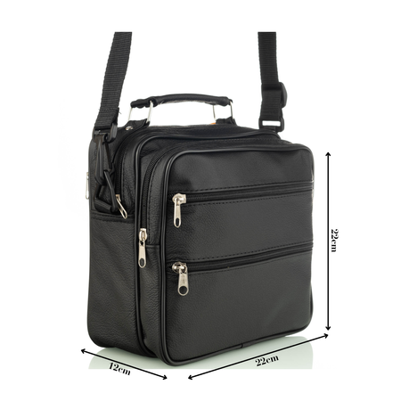 Torba męska skórzana T-3 czarna