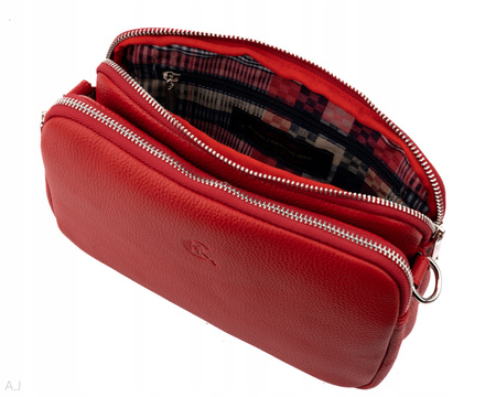 Torebka damska skórzana Canaletto T-830 czerwony