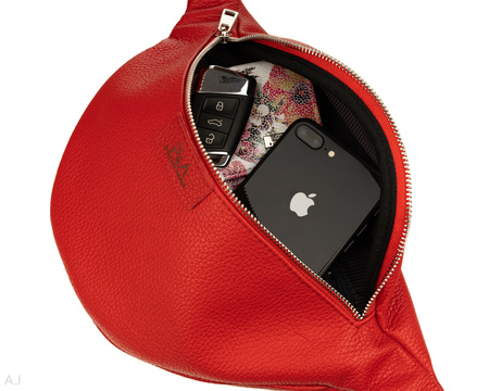 Saszetka damska skórzana S-PA czerwona