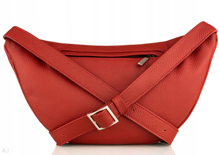 Saszetka damska skórzana S-PA L czerwony